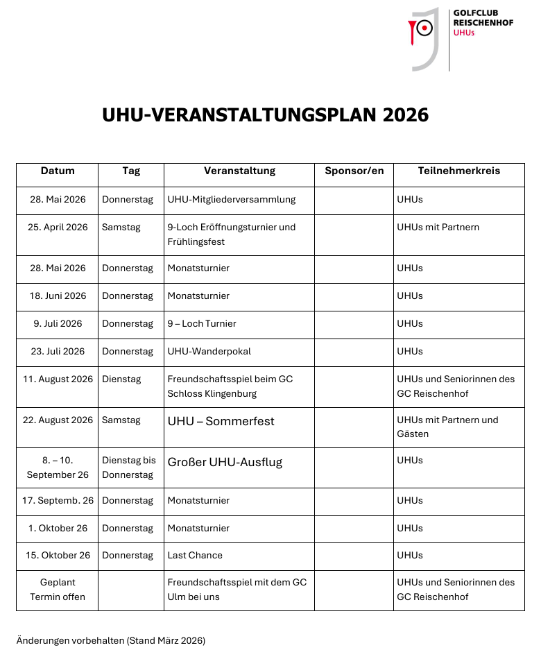 UHUs Plan 2026